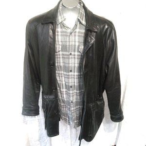 Andrew Marc New York Mid Length Soft Leather Jacket Size Large